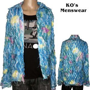 NWT KO's Shaggy Button Front Micropoly Shirt